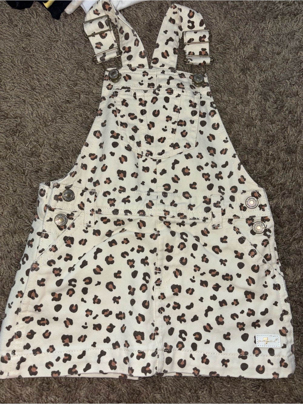 2T Leopard Print Overall Dress